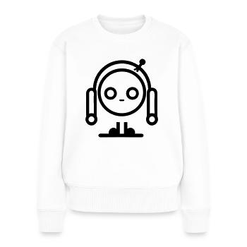 Petit robot - Pull Premium bio Femme - blanc - Devant - Julia (174cm)