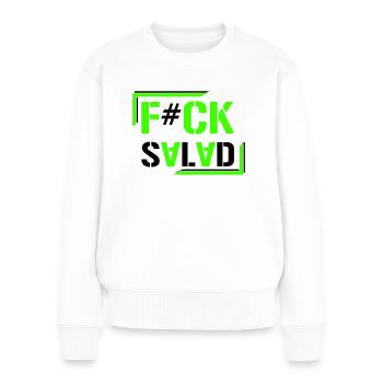F#CK SALAD - Frauen Premium Bio Pullover - Weiß - Vorne - Julia (174cm)