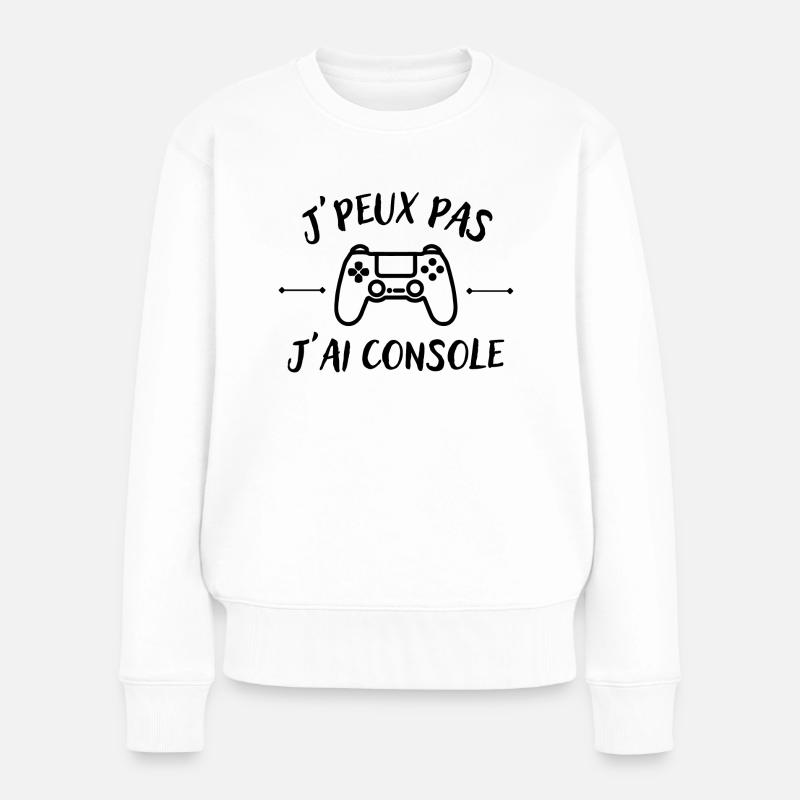 J'peux pas j'ai console - Pull Premium bio Femme - blanc