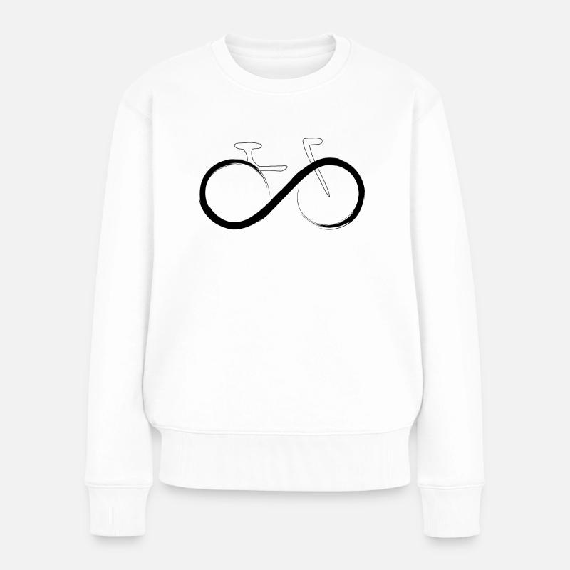 Fahrrad forever - Frauen Premium Bio Pullover - Weiß