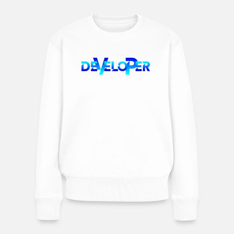 DEVELOPER - Women's Premium Organic Jumper - white