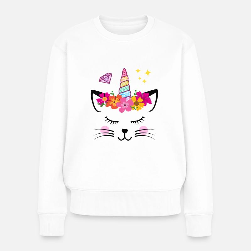 Licorne de diamants - Pull Premium bio Femme - blanc