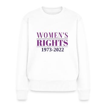 Droits des femmes 1973 - 2022 - Pull Premium bio Femme - blanc - Devant - Julia (174cm)