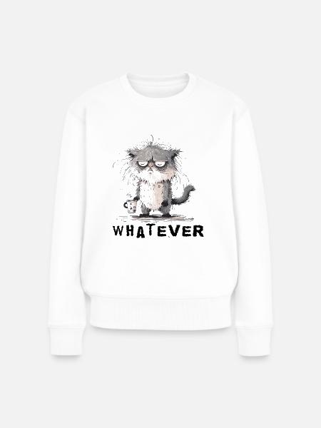 Mürrisch Katze - Women's Premium Organic Jumper - white