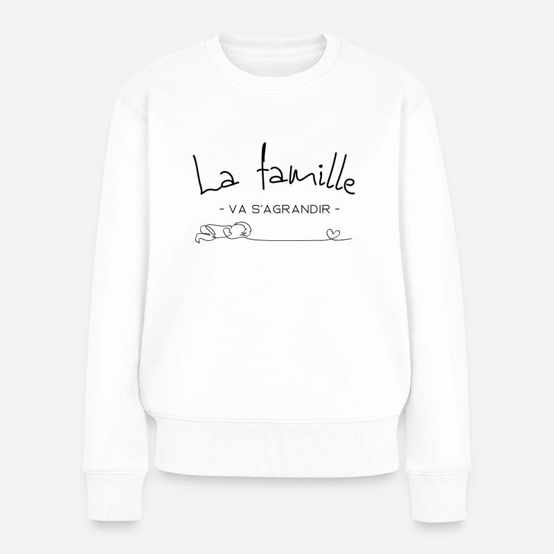La famille va s'agrandir - Pull Premium bio Femme - blanc