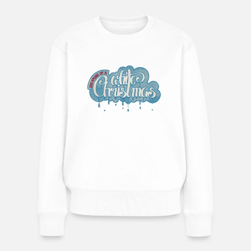 Weiße Weihnacht - Frauen Premium Bio Pullover - Weiß