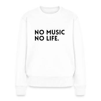No music - No life. - Pull Premium bio Femme - blanc - Devant - Julia (174cm)