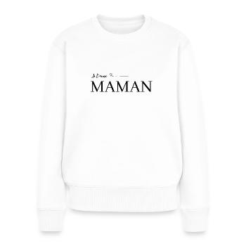 Je t’aime maman - Pull Premium bio Femme - blanc - Devant - Julia (174cm)