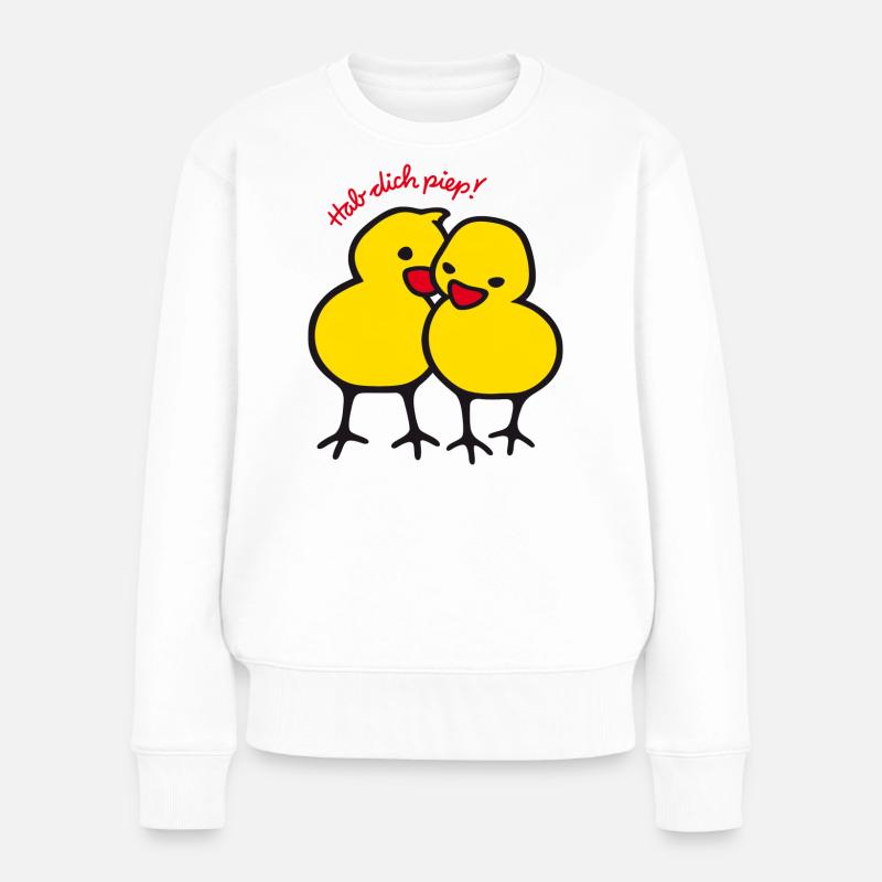 Hab dich piep - Frauen Premium Bio Pullover - Weiß