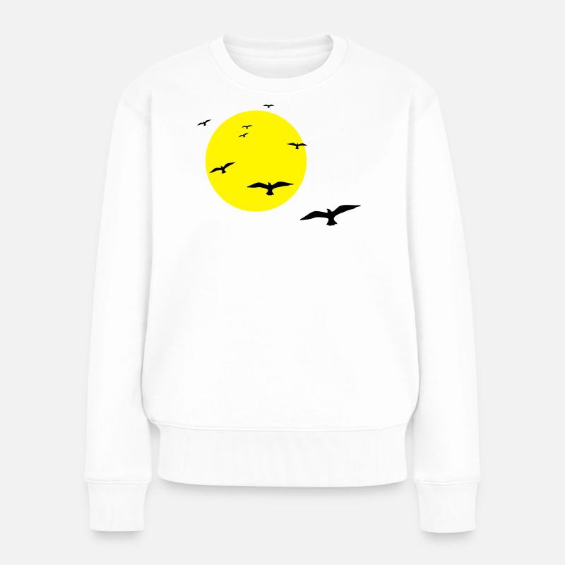Abendflug - Frauen Premium Bio Pullover - Weiß