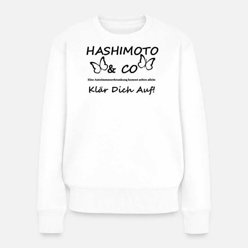 Hashimoto & Co Geschenk - Frauen Premium Bio Pullover - Weiß