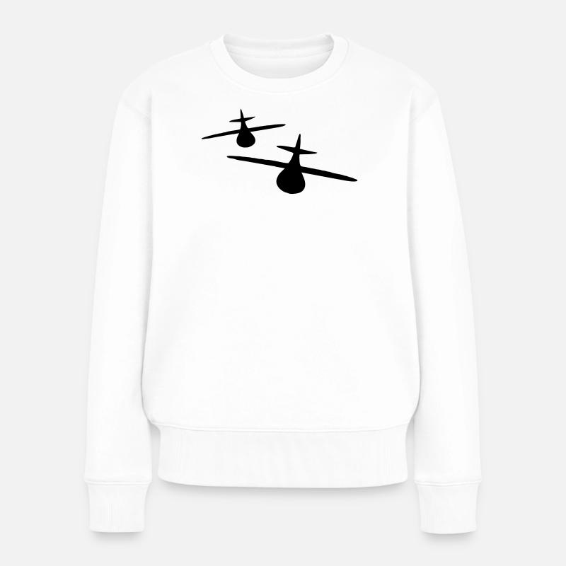 Deux avions - Pull Premium bio Femme - blanc