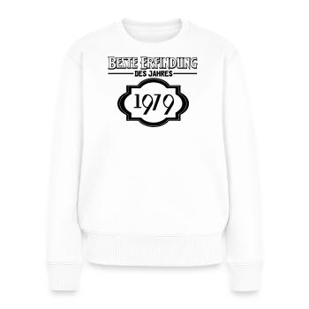 Beste Erfindung des Jahres 1979 Geschenk - Frauen Premium Bio Pullover - Weiß - Vorne - Julia (174cm)