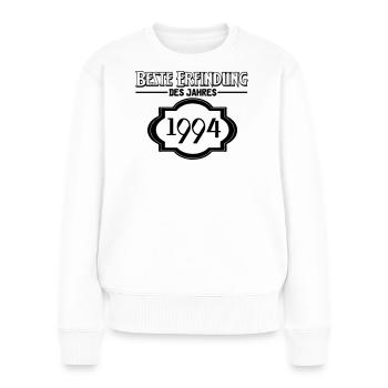 Beste Erfindung des Jahres 1994 Geschenk - Frauen Premium Bio Pullover - Weiß - Vorne - Julia (174cm)