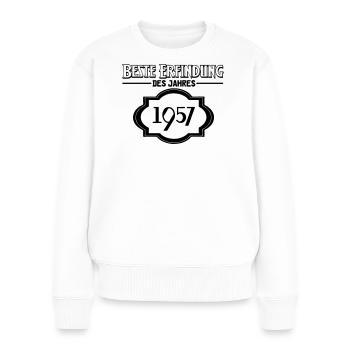 Beste Erfindung des Jahres 1957 Geschenk - Frauen Premium Bio Pullover - Weiß - Vorne - Julia (174cm)