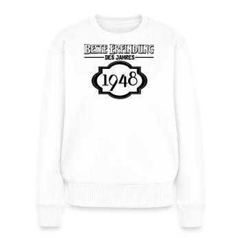 Beste Erfindung des Jahres 1948 Geschenk - Frauen Premium Bio Pullover - Weiß - Vorne - Julia (174cm)