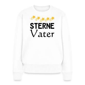 Sterne Vater Vatertag Familie Sprüche Geschenk - Frauen Premium Bio Pullover - Weiß - Vorne - Julia (174cm)