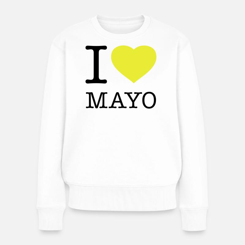 I LOVE MAYONNAISE Mayo - Frauen Premium Bio Pullover - Weiß