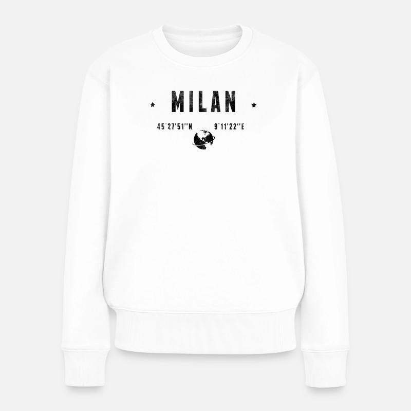 Milan - Frauen Premium Bio Pullover - Weiß