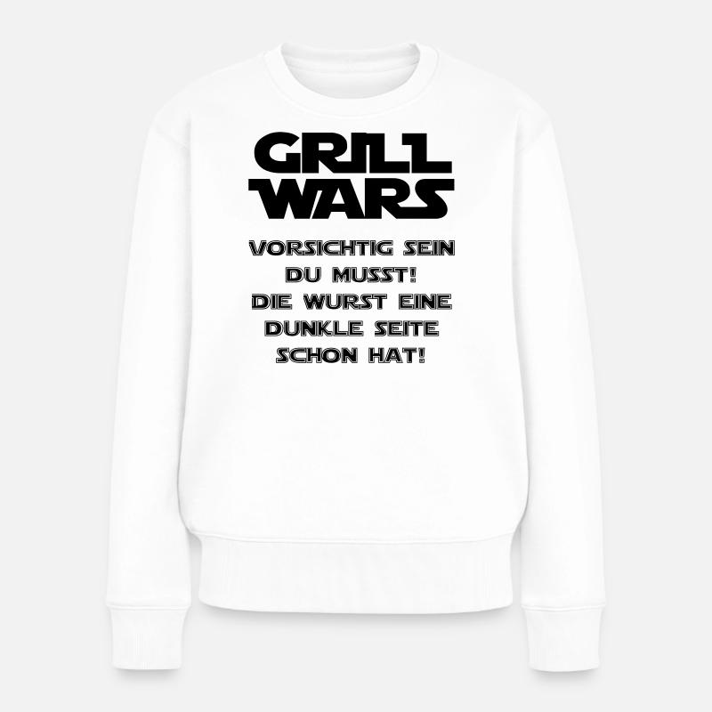 Grill Wars - Frauen Premium Bio Pullover - Weiß