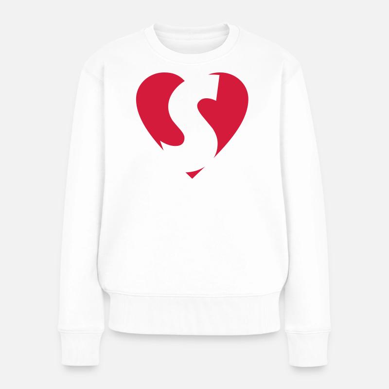 Cœur S - J'aime S - Pull Premium bio Femme - blanc