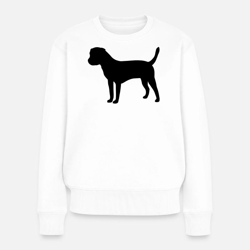 Border Terrier - Women's Premium Organic Jumper - white