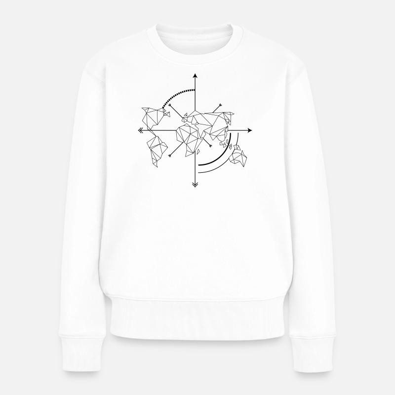 Voyage dans le monde - Pull Premium bio Femme - blanc