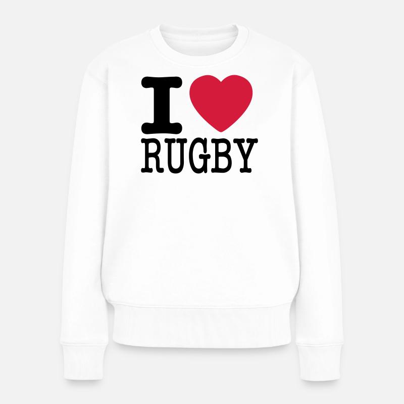 j'aime le rugby - Pull Premium bio Femme - blanc