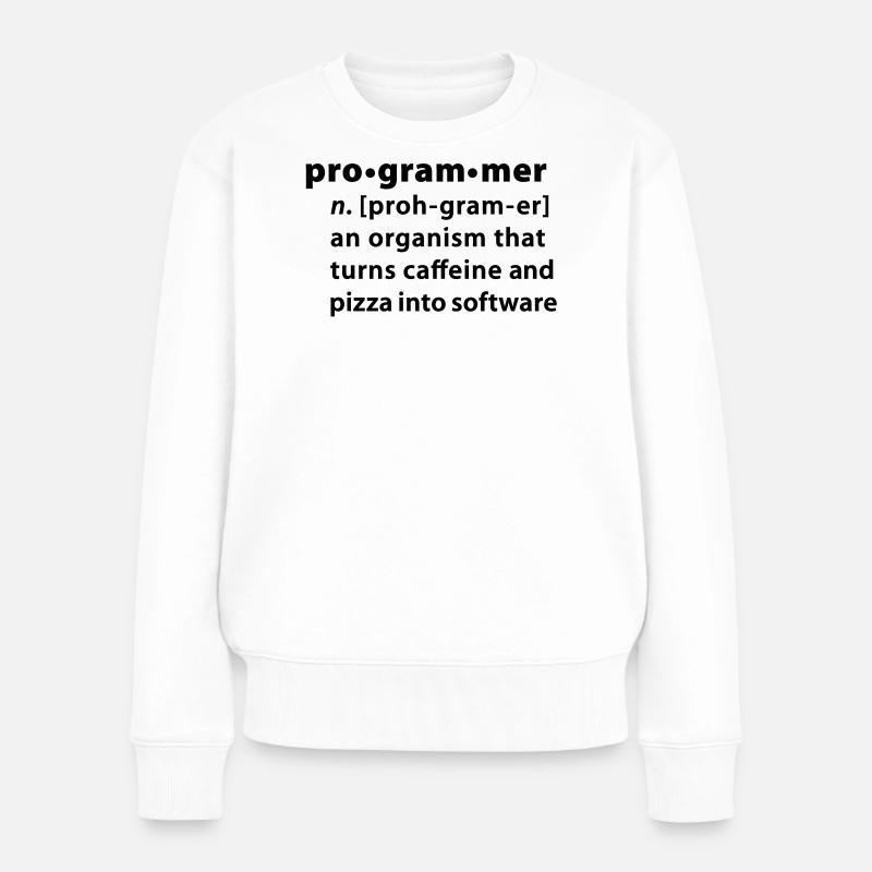Programmer Wörterbuchdefinition - Frauen Premium Bio Pullover - Weiß