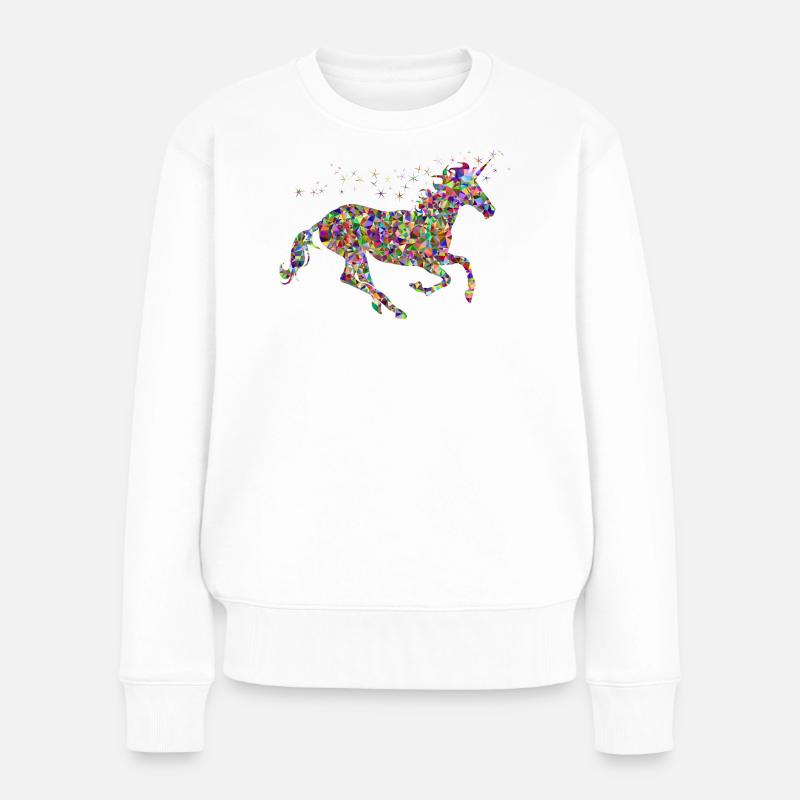 Einhorn - Frauen Premium Bio Pullover - Weiß