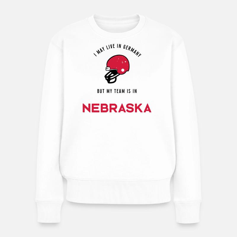 Nebraska - Frauen Premium Bio Pullover - Weiß