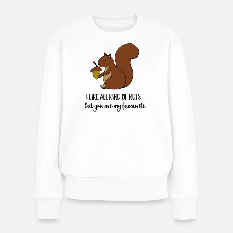 Eichhörnchen - Frauen Premium Bio Pullover - Weiß