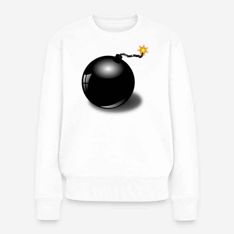 Bombe - Frauen Premium Bio Pullover - Weiß