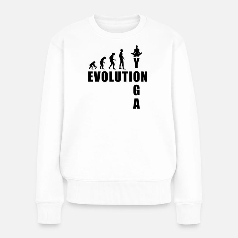 Cadeau de méditation EVOLUTION Yoga - Pull Premium bio Femme - blanc