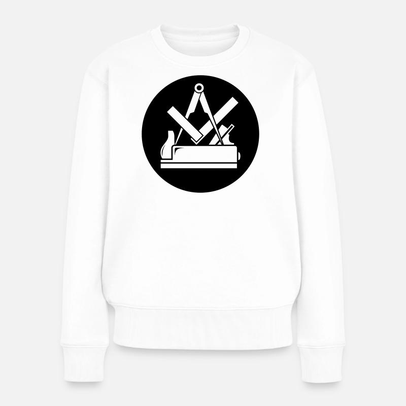 Zunftzeichen Tischler - Frauen Premium Bio Pullover - Weiß