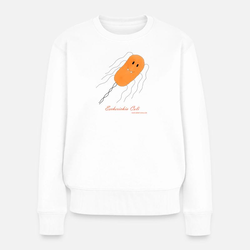 E. coli / Escherichia coli - bactérie - Pull Premium bio Femme - blanc