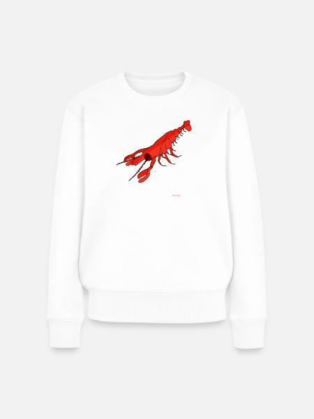 Hummer / Lobster - Frauen Premium Bio Pullover - Weiß