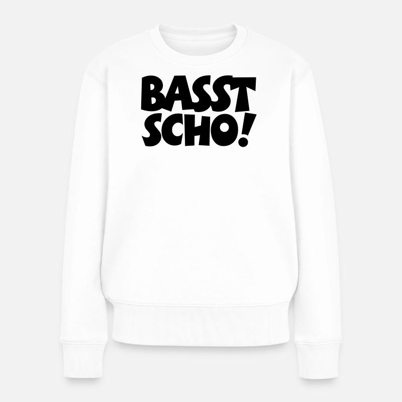 Basst Scho - Frauen Premium Bio Pullover - Weiß