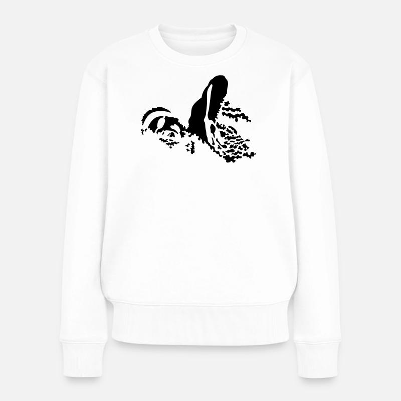 Schwimmer - Frauen Premium Bio Pullover - Weiß