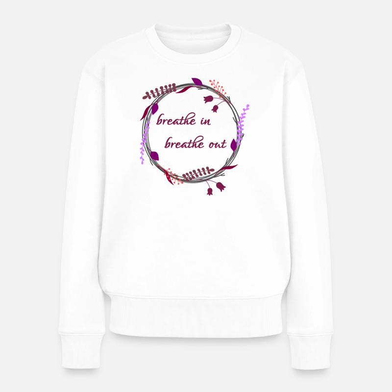 Relax - Frauen Premium Bio Pullover - Weiß
