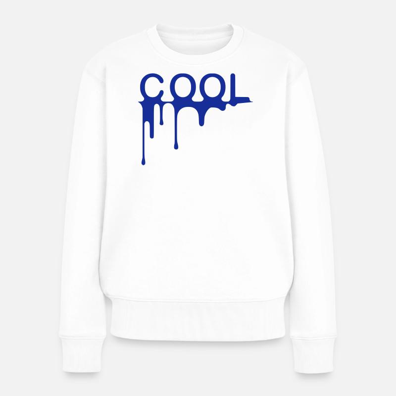 Cool - Frauen Premium Bio Pullover - Weiß