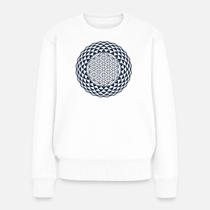 Torus, Géométrie Sacrée - Pull Premium bio Femme - blanc
