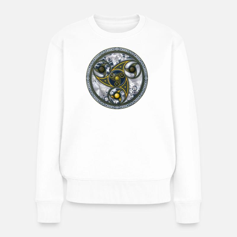 Machine de voyage de conscience, géométrie sacrée - Pull Premium bio Femme - blanc