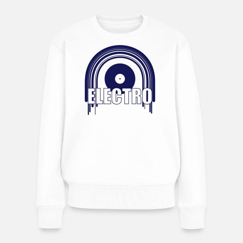 Electro - Frauen Premium Bio Pullover - Weiß