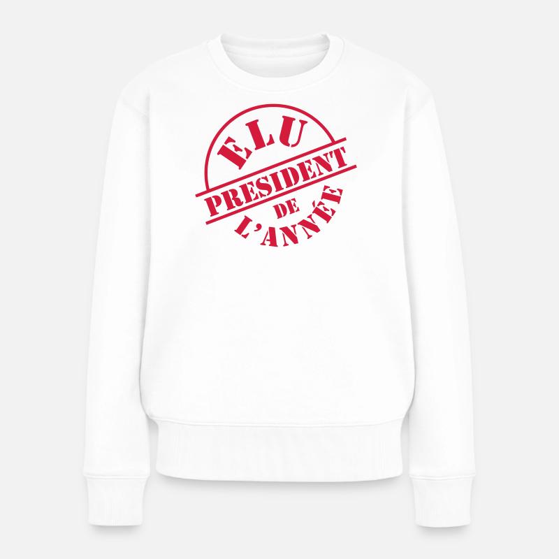 Président de l'année - Pull Premium bio Femme - blanc