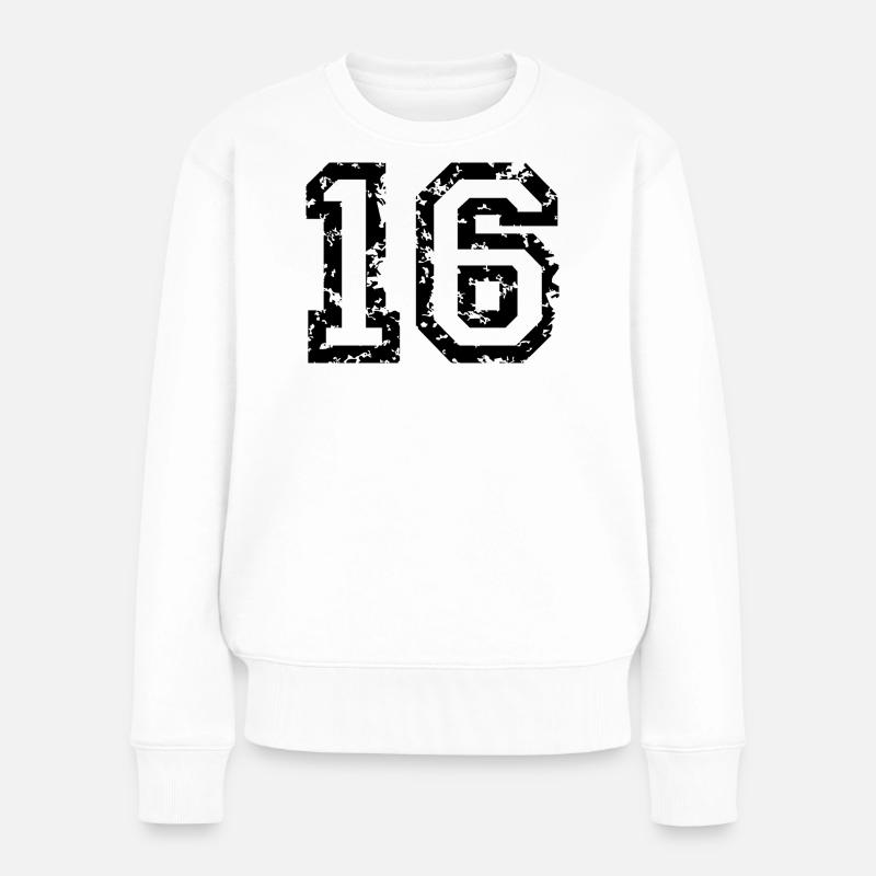 Le numéro seize - No. 16 (deux couleurs) blanc - Pull Premium bio Femme - blanc