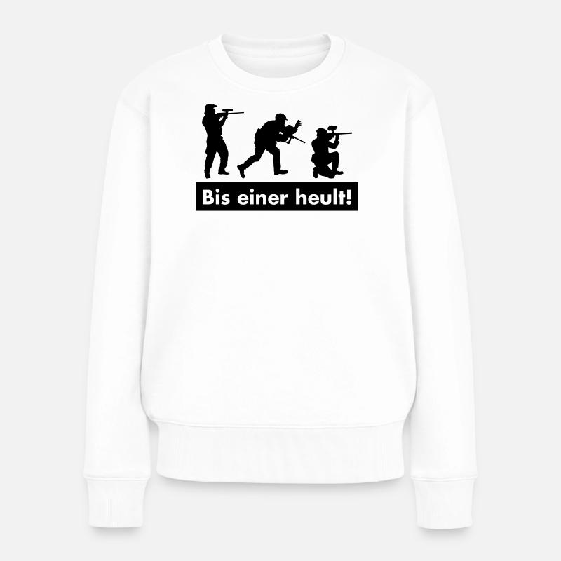 paintball - Frauen Premium Bio Pullover - Weiß