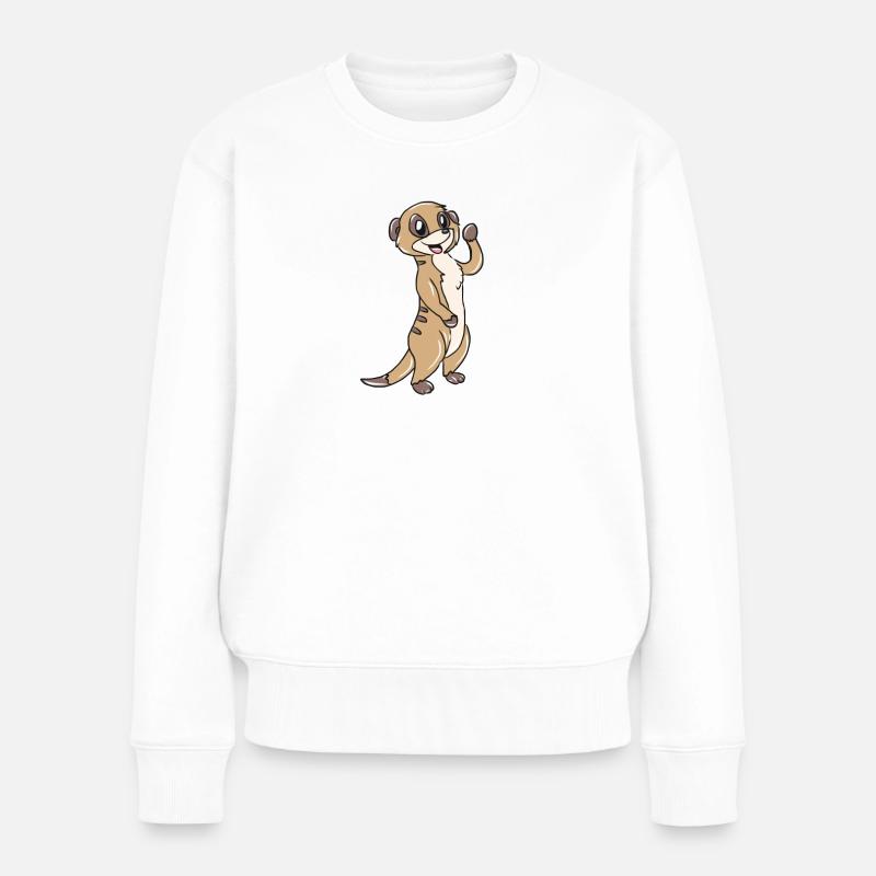 Erdmännchen - Frauen Premium Bio Pullover - Weiß