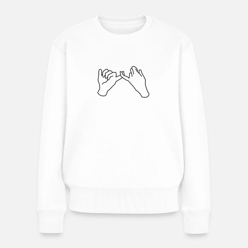 Freundschaft - Frauen Premium Bio Pullover - Weiß