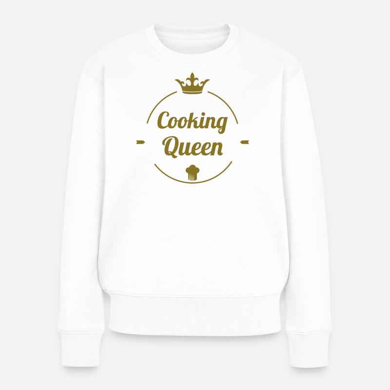 Cooking Queen - Frauen Premium Bio Pullover - Weiß